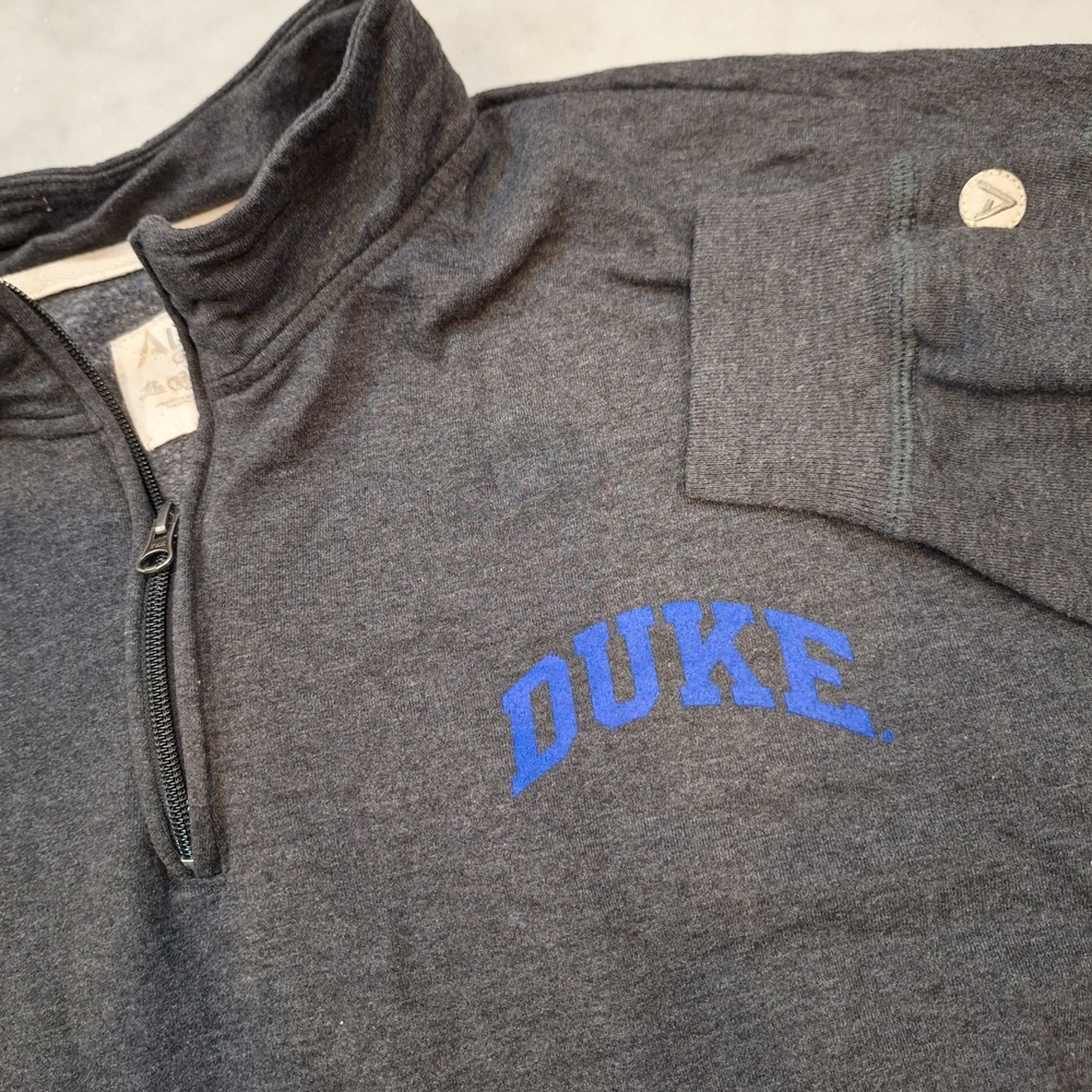 Alta‎ Gracia Duke University Quarter Zip Pullover XL Gray Blue Devil Sweatshirt